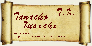 Tanacko Kusicki vizit kartica